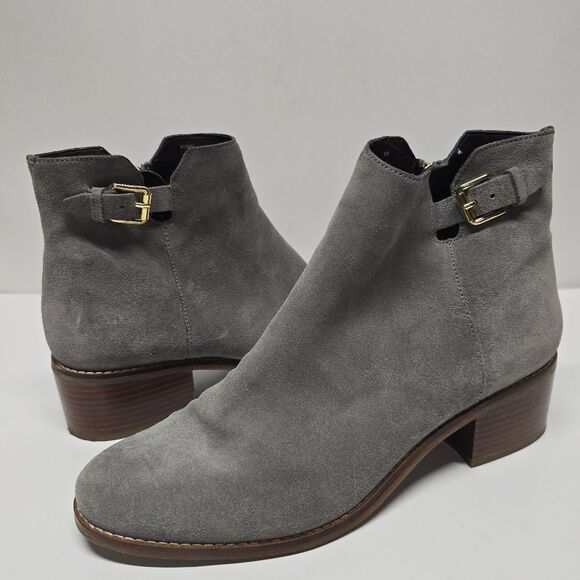 Cole Haan Womens Haidyn Gray Suede Ankle Boots Botties Size 9 - Picture 1 of 8